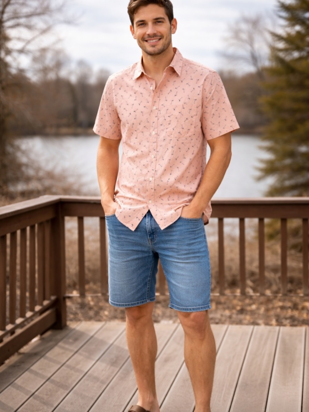 Old Navy Men’s Short-Sleeve Button-Down Shirt Size S party vacation resort